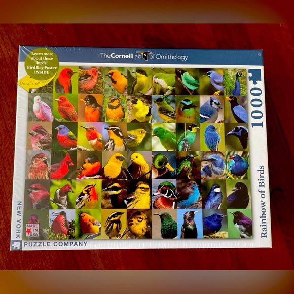 New York Puzzle Other - New York Puzzle Co|Rainbow of Birds 1000 piece puzzle NWT